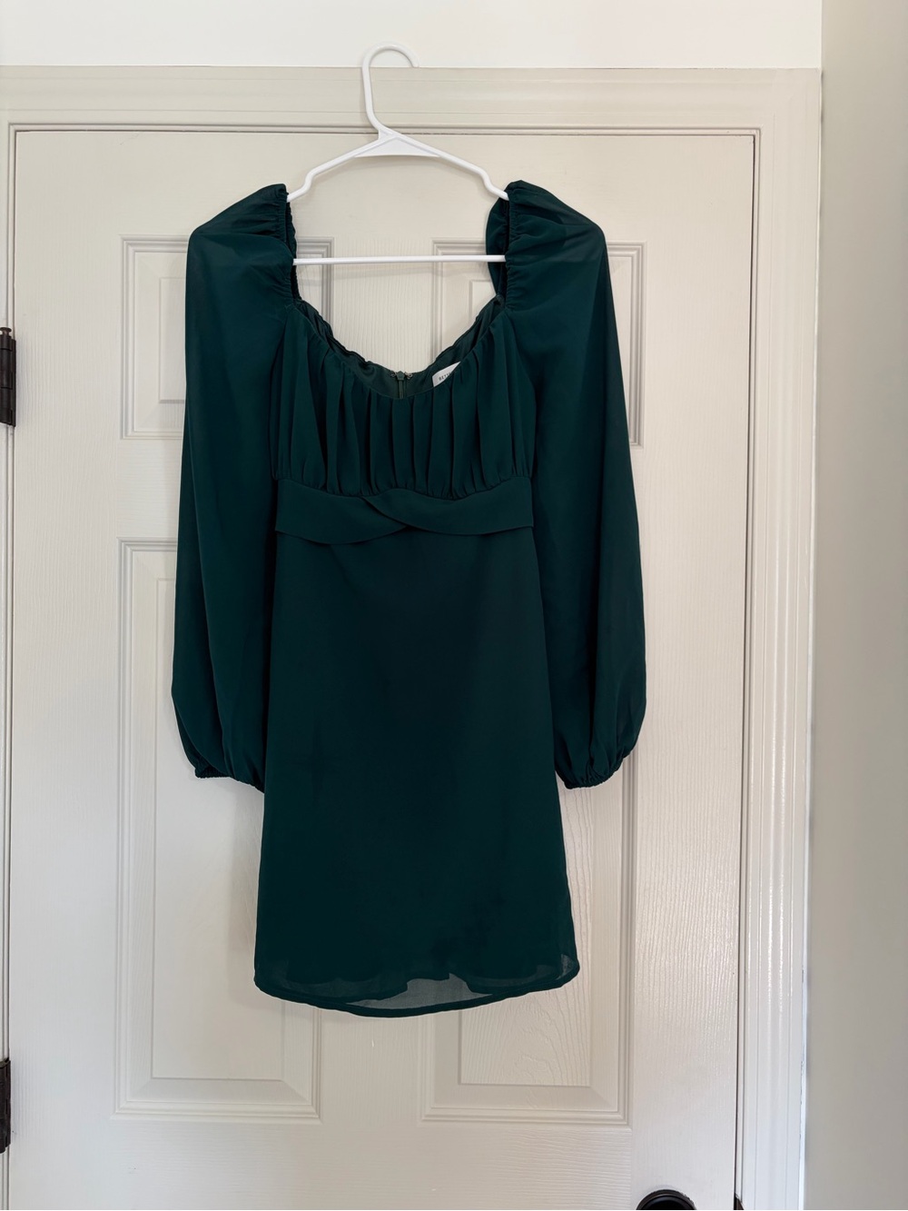 Better Be Dark Green Long-Sleeve Mini Dress
